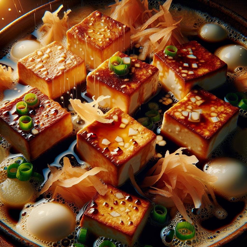 agedashi tofu (fried tofu in broth)