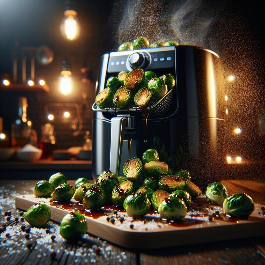 Air Fryer Balsamic Brussels Sprouts