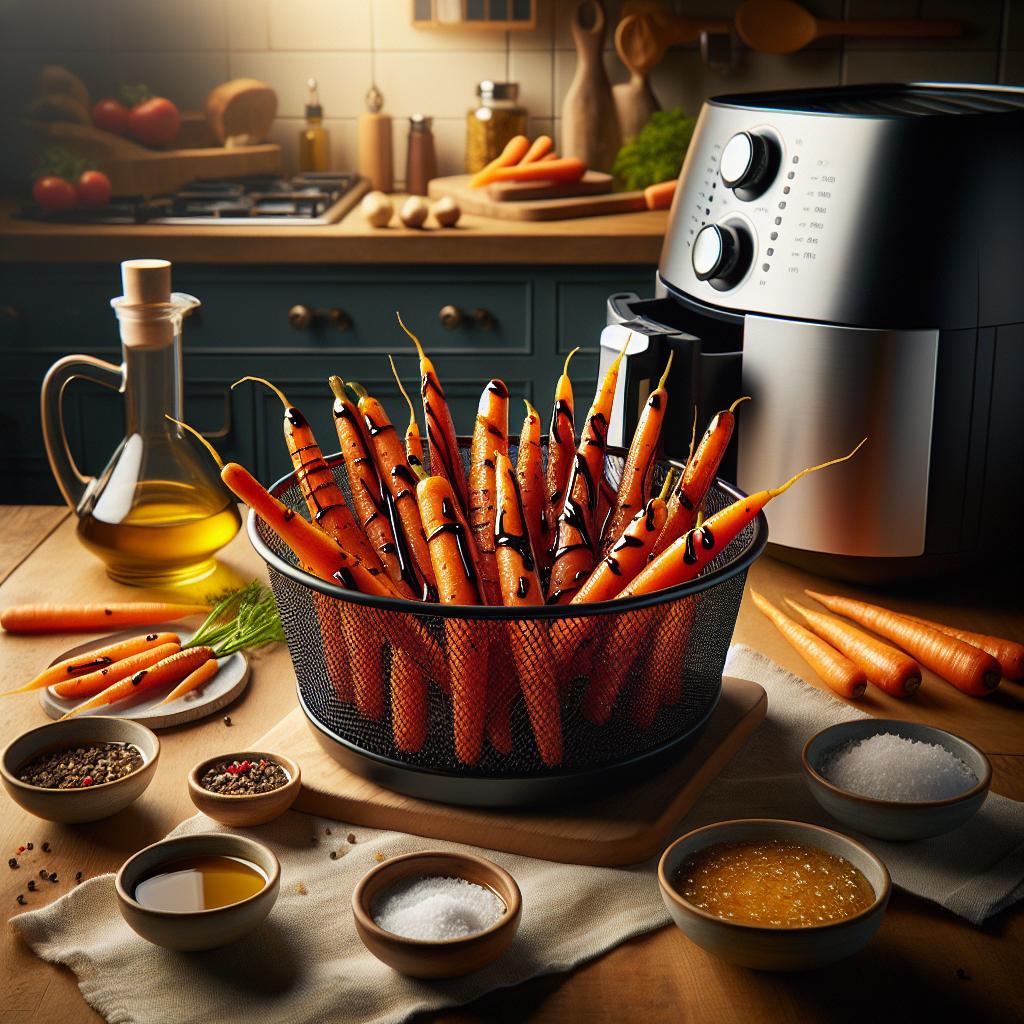 Air Fryer Balsamic Glazed Carrots