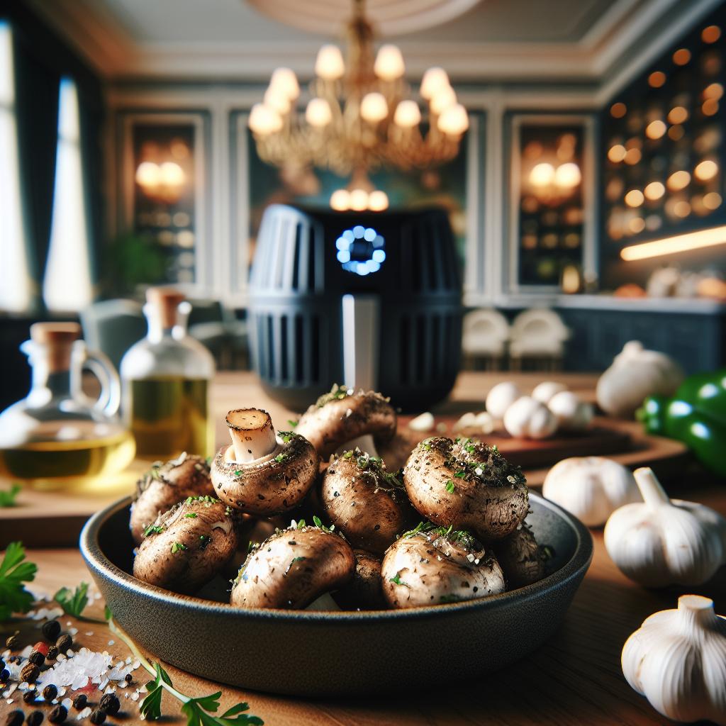 Air Fryer Garlic and Herb Mushrooms