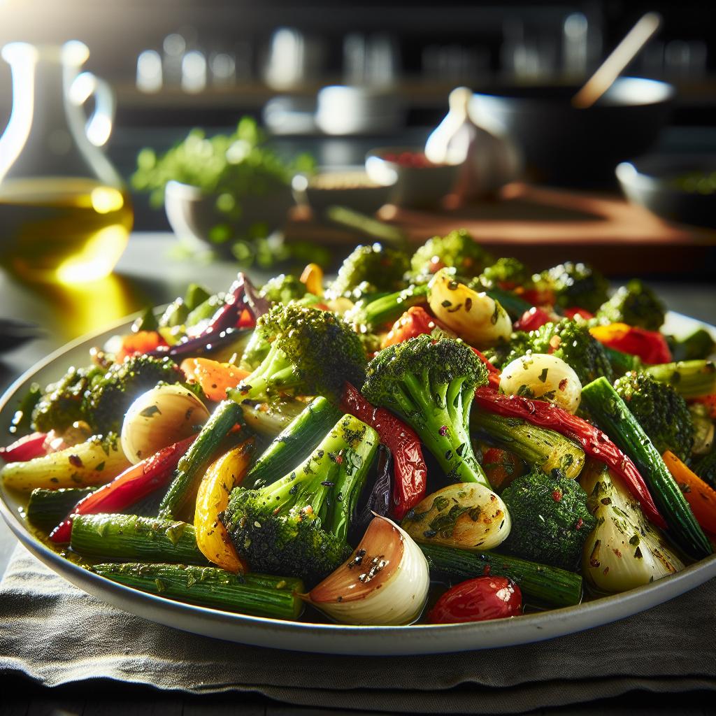 Air Fryer Garlic and Herb Vegetables