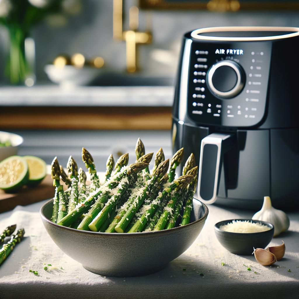 Air Fryer Garlic Parmesan Asparagus