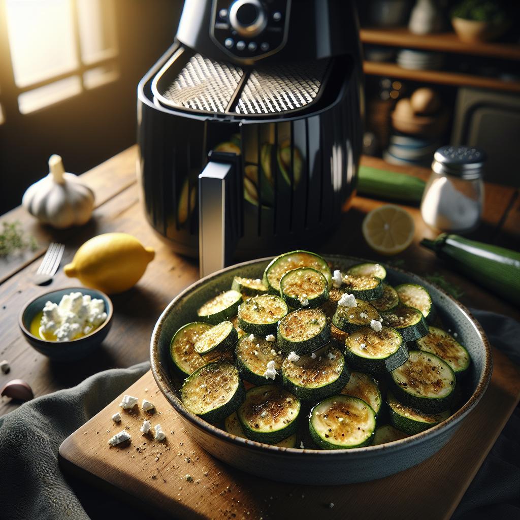 Air Fryer Greek Style Zucchini