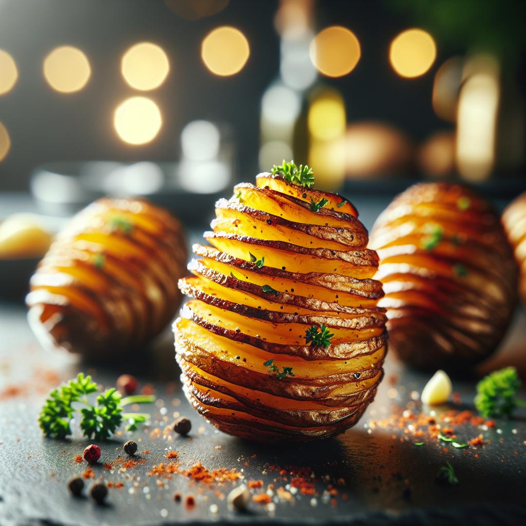 Air Fryer Hasselback Potatoes