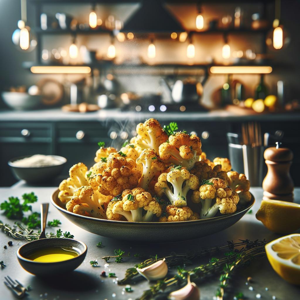 Air Fryer Herb and Lemon Cauliflower