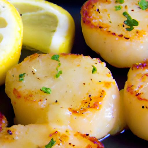 air fryer lemon butter scallops