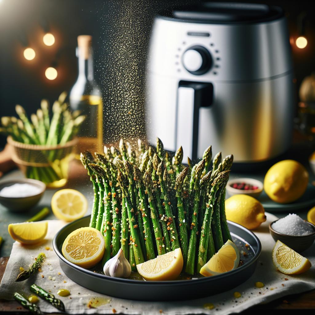 Air Fryer Lemon Garlic Asparagus