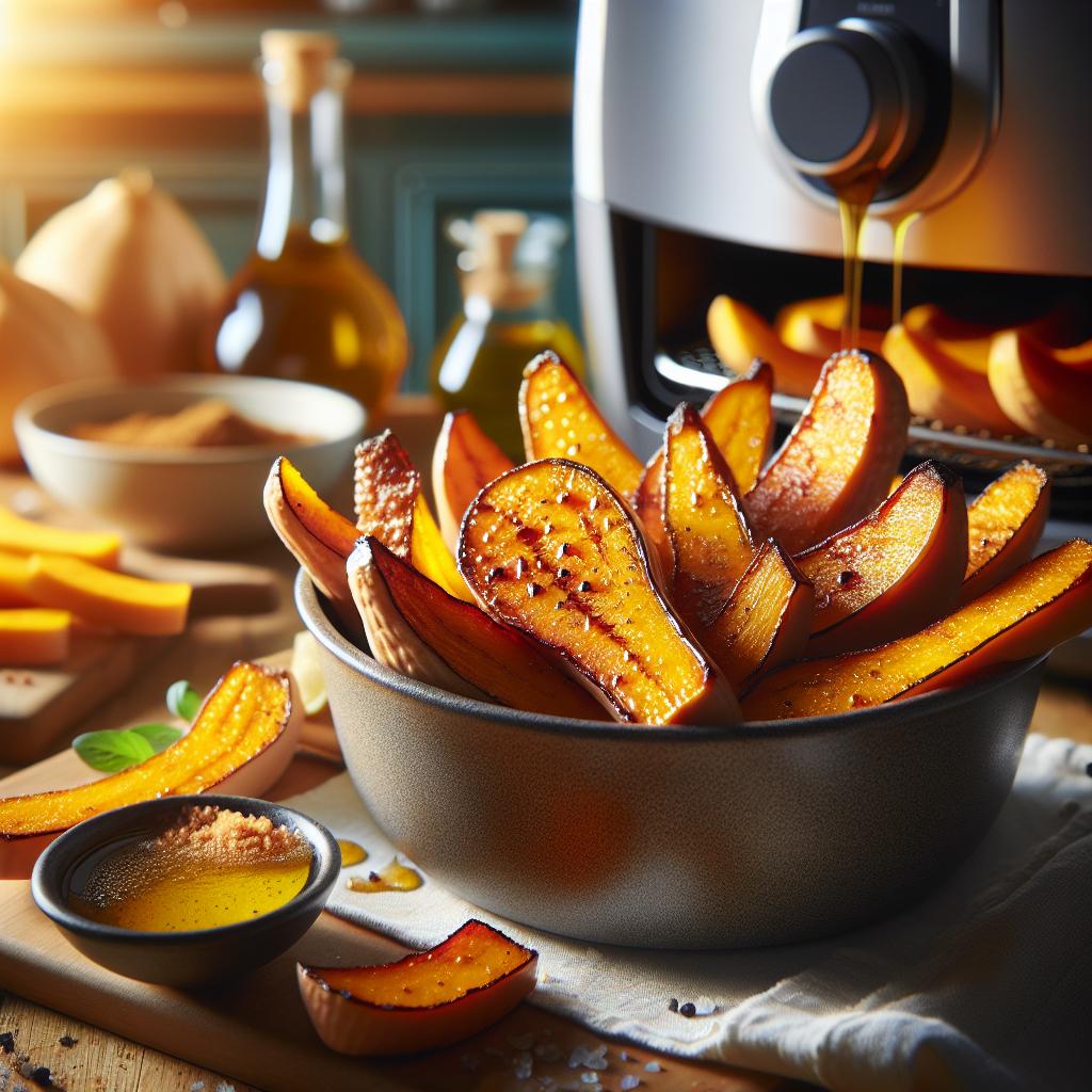 Air Fryer Maple Glazed Butternut Squash