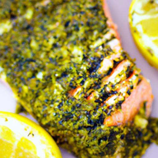 air fryer pesto salmon