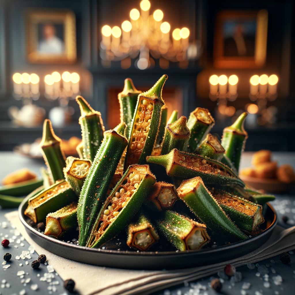 Air Fryer Roasted Okra