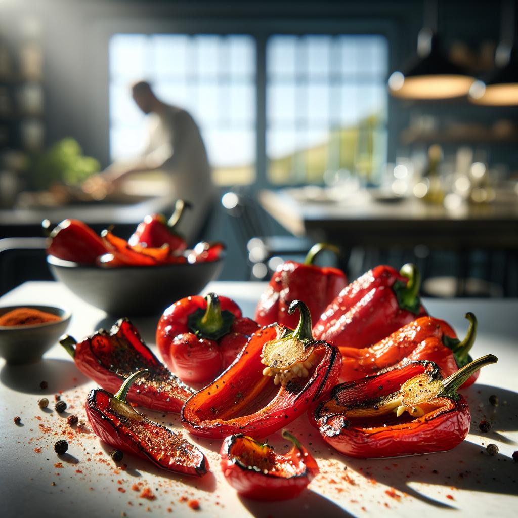 Air Fryer Roasted Red Peppers