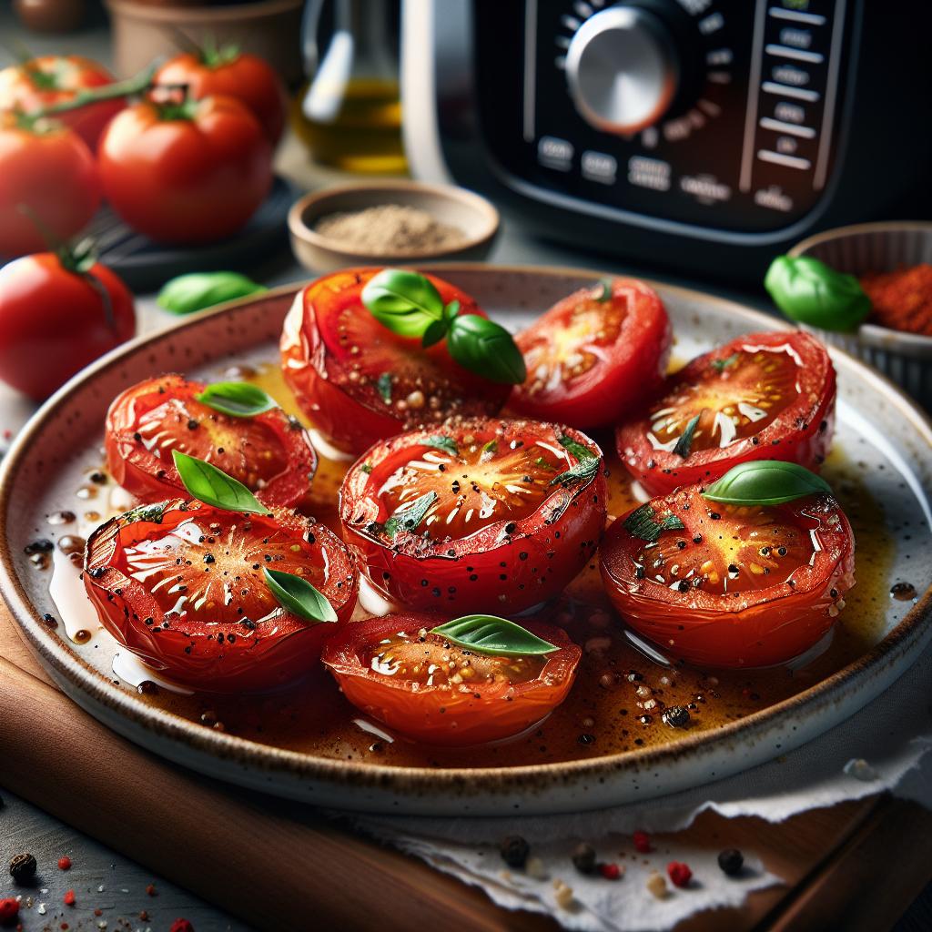 Air Fryer Roasted Tomato Halves