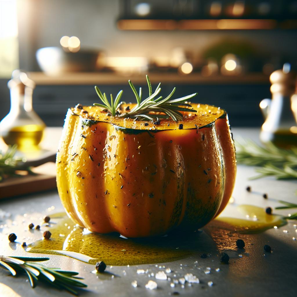 Air Fryer Rosemary Acorn Squash