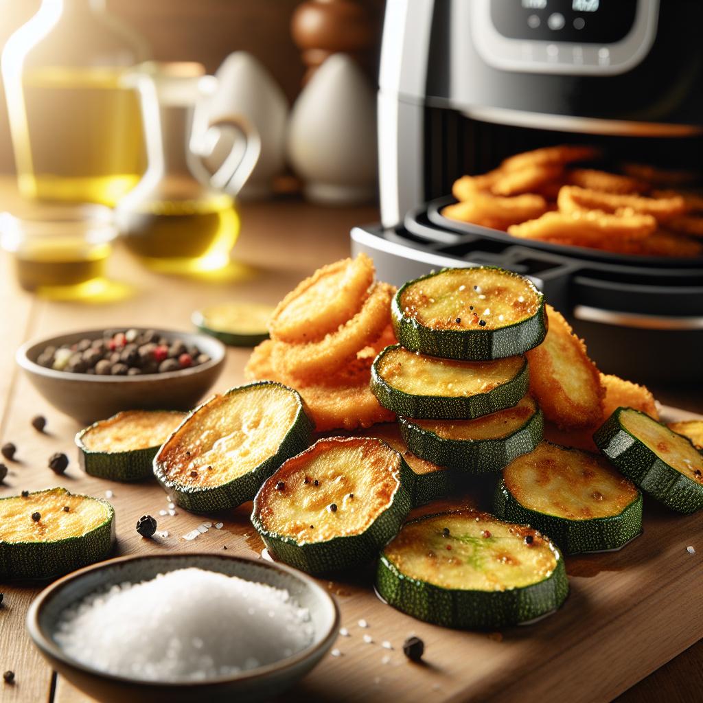 Air Fryer Salt and Pepper Zucchini Coins