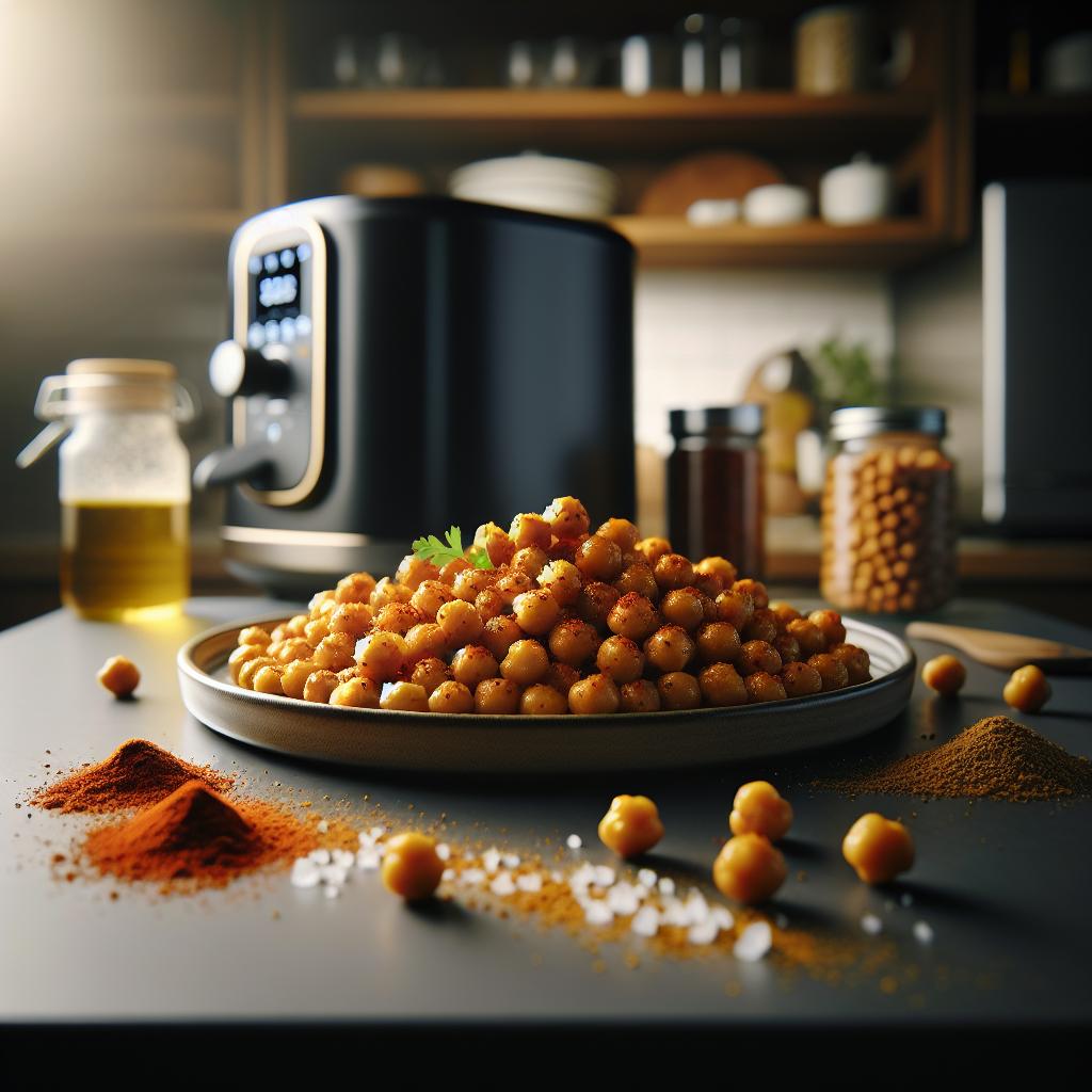 Air Fryer Spiced Chickpeas