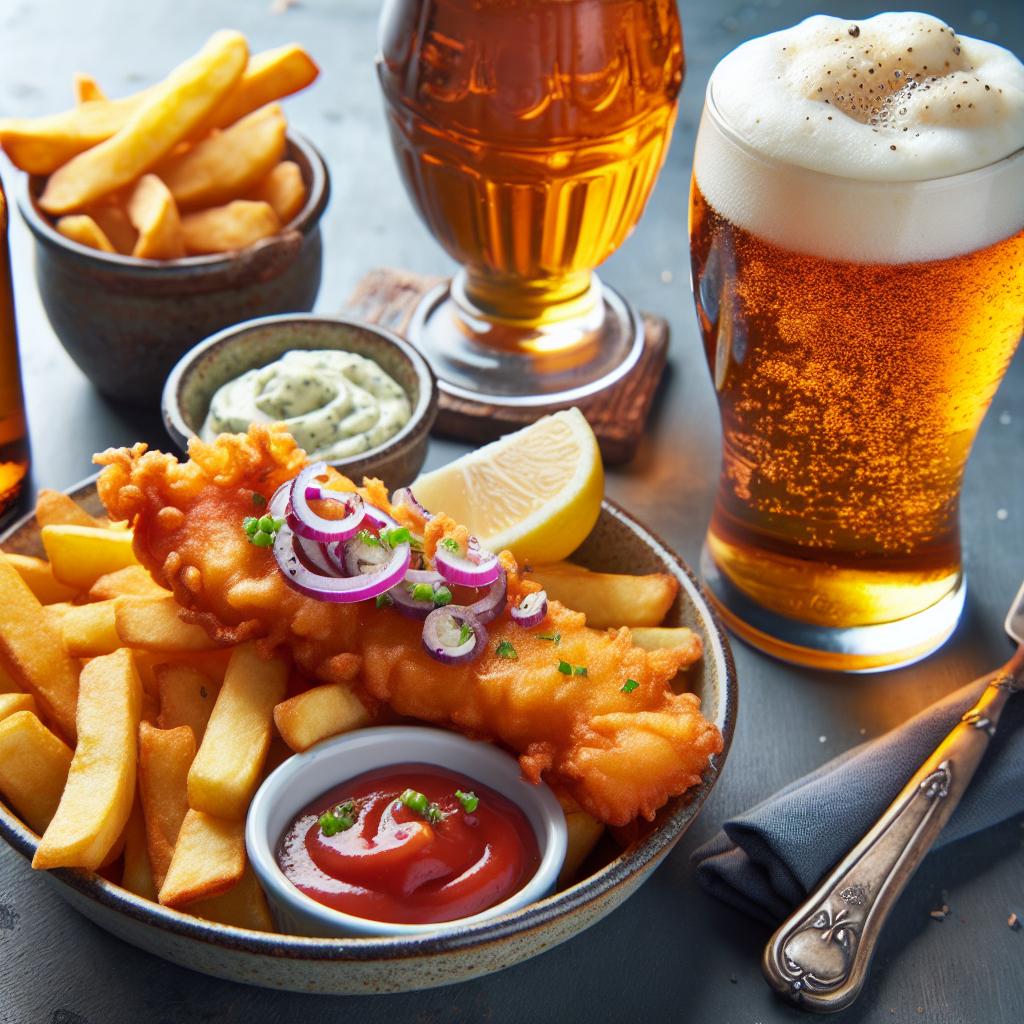 ale battered fish and chips