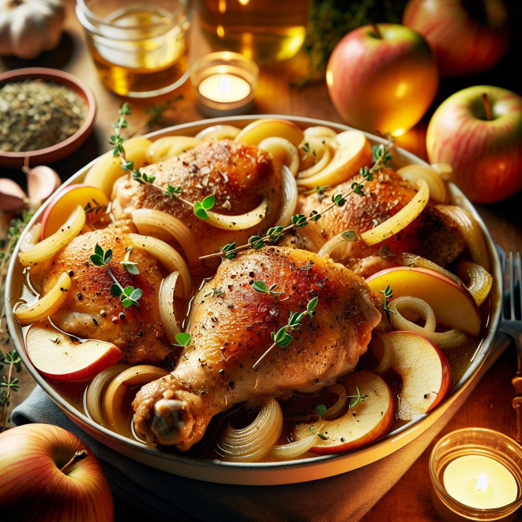 Apple Cider Braised Chicken