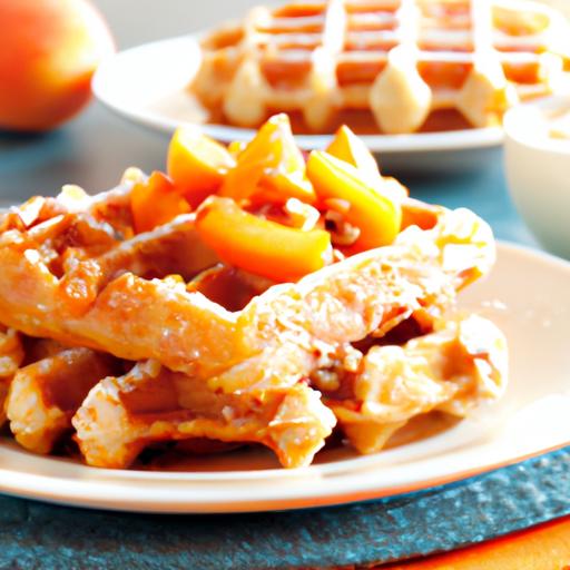 apricot crumble waffles