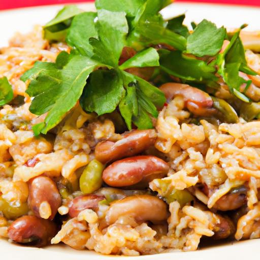 arroz blanco con habichuelas