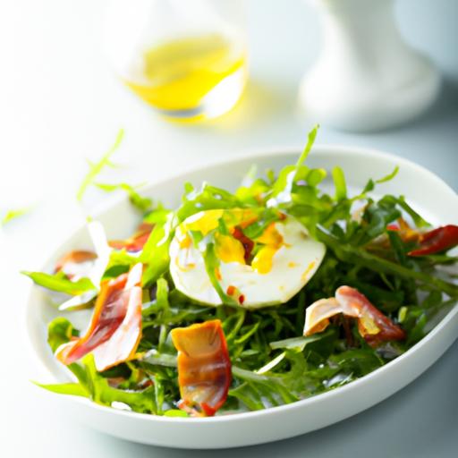 arugula, bacon and egg salad