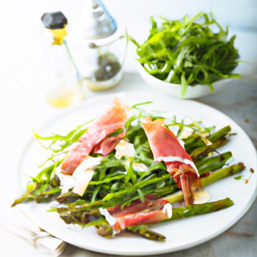 Arugula, Grilled Asparagus and Prosciutto Salad