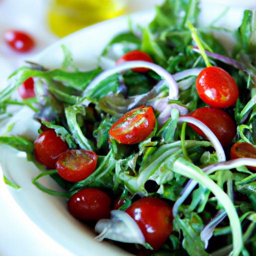 Arugula and Cherry Tomato Salad with Balsamic Vinaigrette