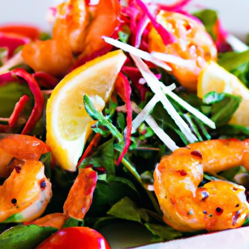 arugula and grilled shrimp salad