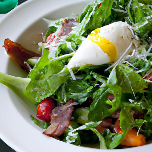 arugula bacon and egg salad