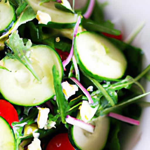 Arugula Cucumber and Feta Salad