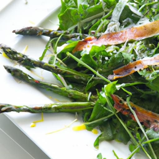 Arugula Grilled Asparagus and Prosciutto Salad