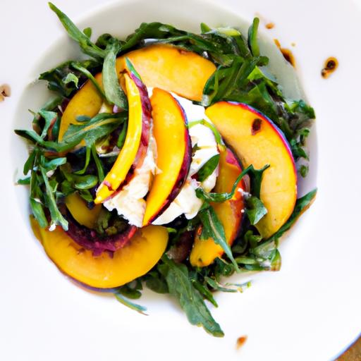 Arugula Peach and Burrata Salad