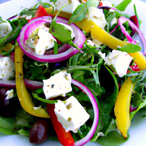 Arugula Roasted Red Pepper and Feta Salad