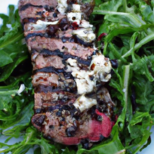 arugula steak and blue cheese salad