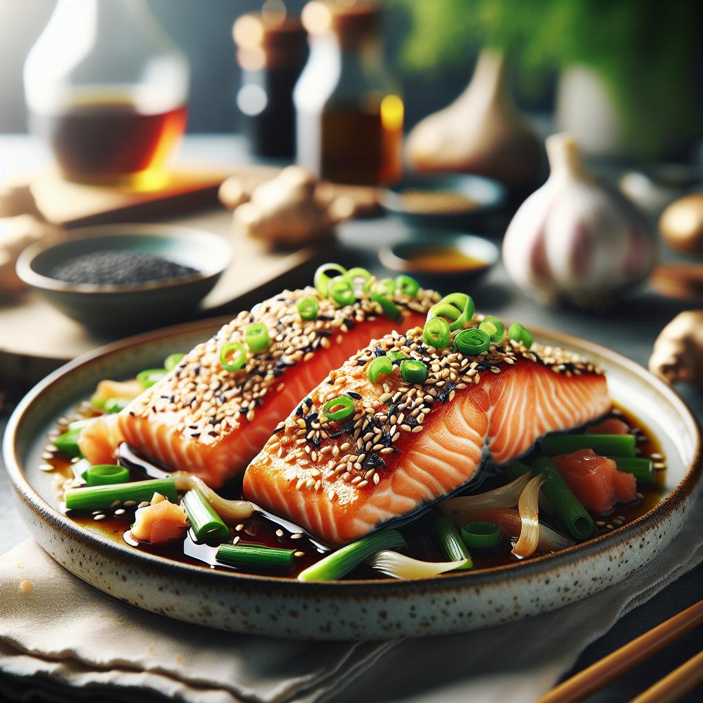 Asian Inspired Sesame Air Fryer Salmon