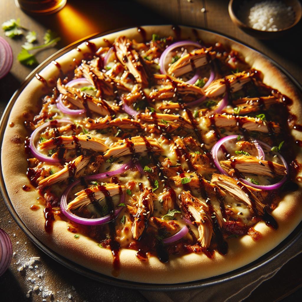 Asian Style BBQ Chicken Pizza