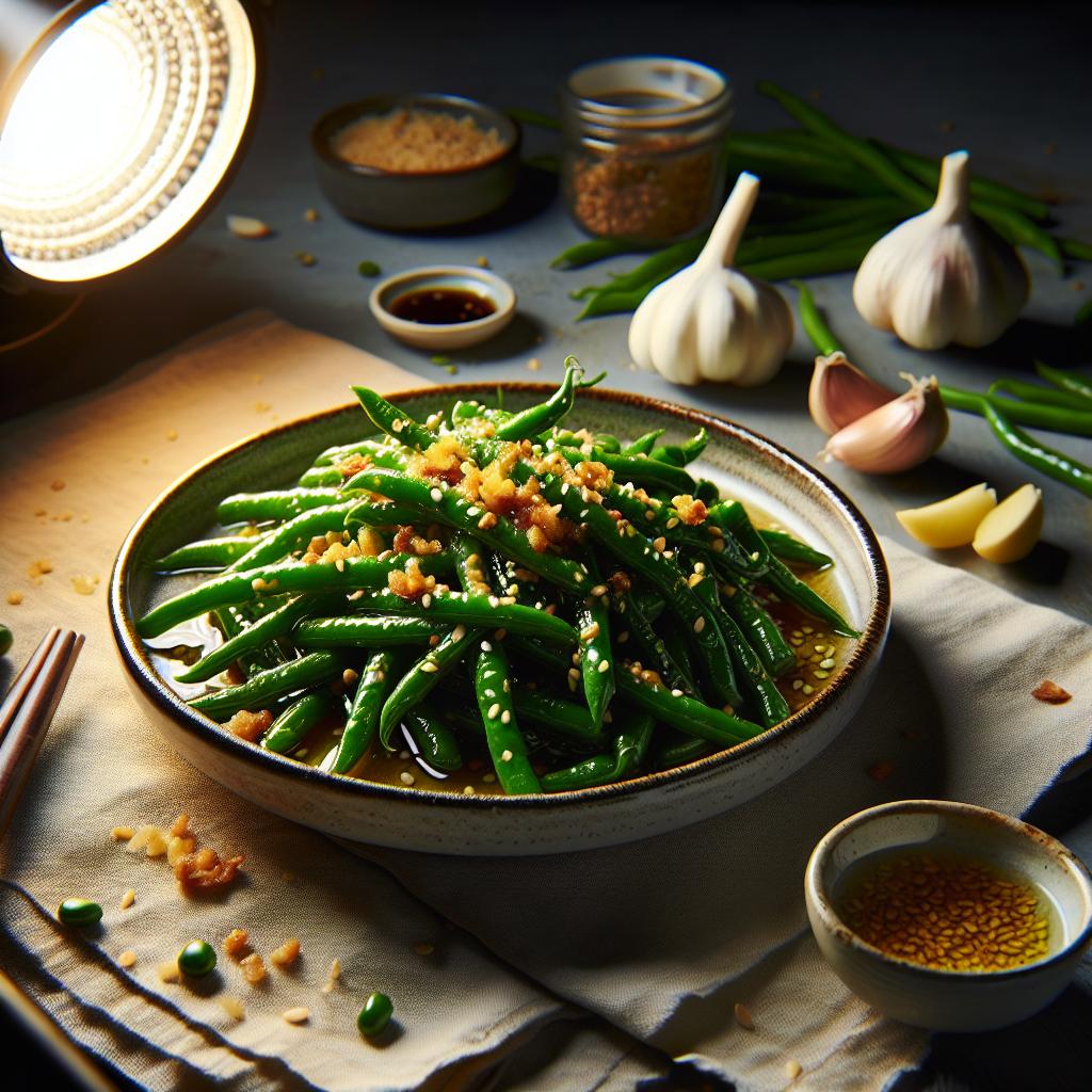 asian style sesame green beans