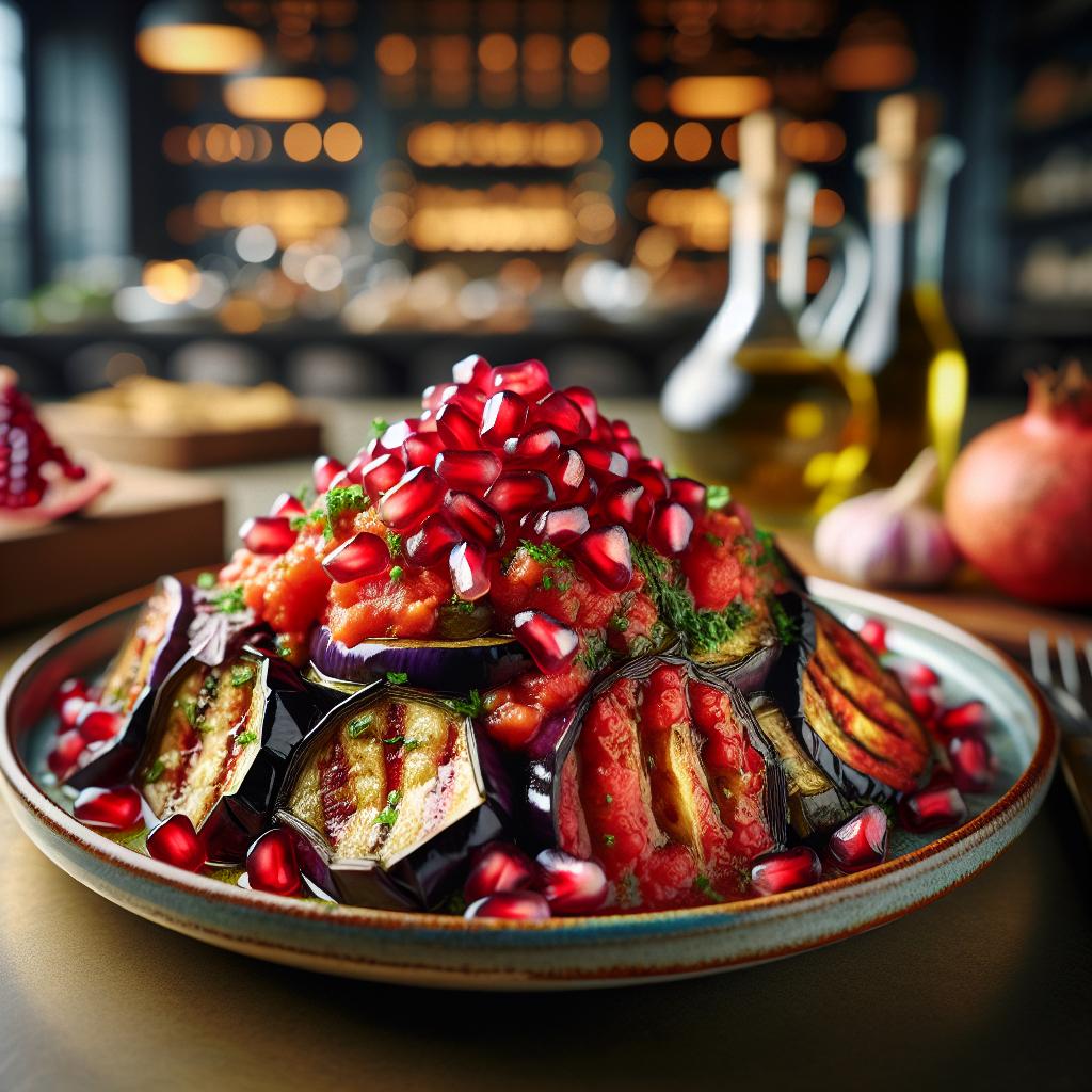 Aubergine Zaalouk with Pomegranate