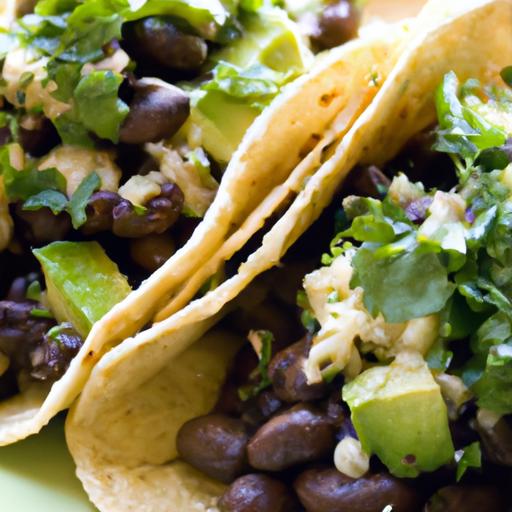 avocado and black bean tacos