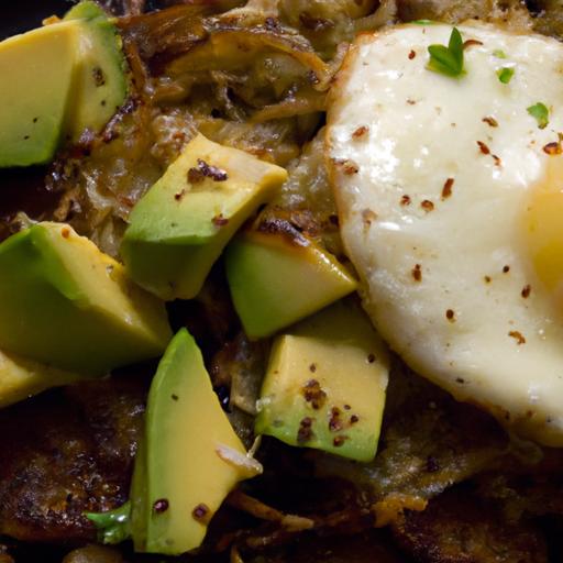 avocado and egg hashbrowns