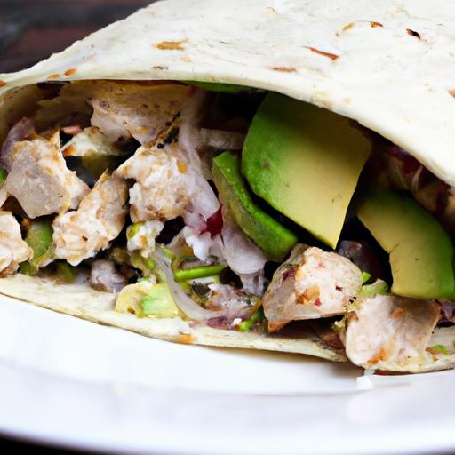 avocado and turkey burrito