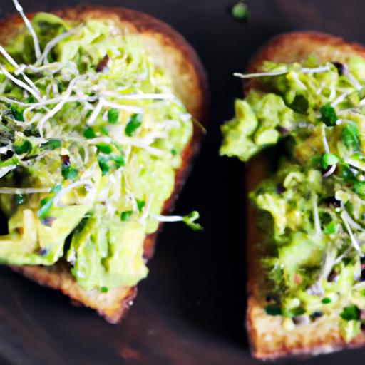 avocado toast with microgreens