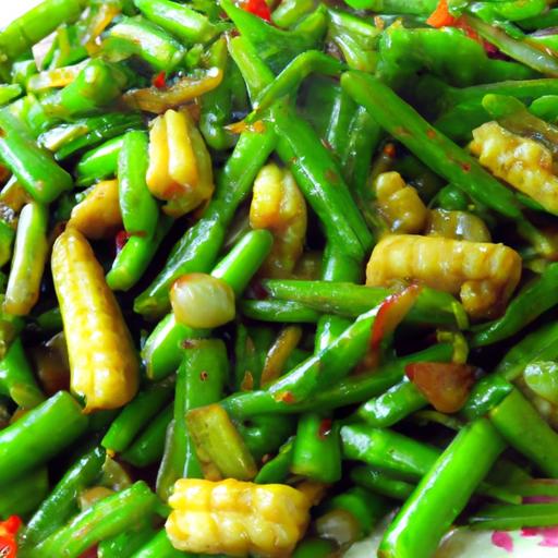 baby corn and snap pea stir fry