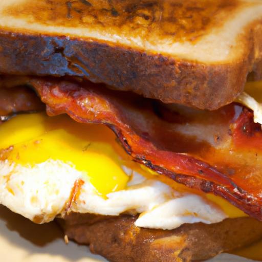 bacon and egg breakfast sandwich