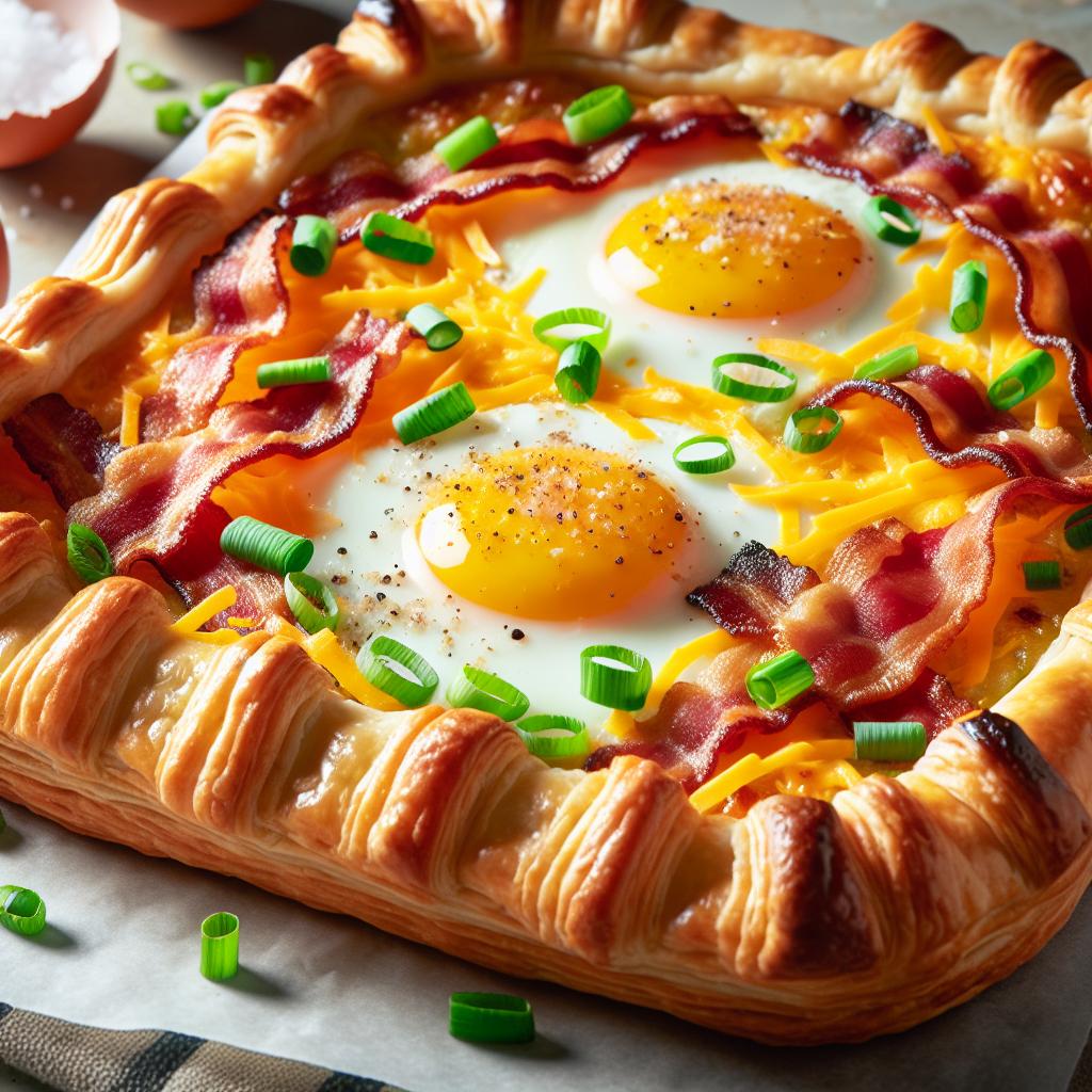 bacon and egg breakfast tart