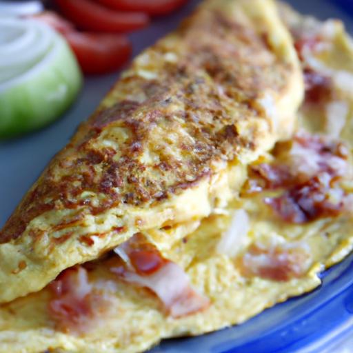 bacon and onion omelette