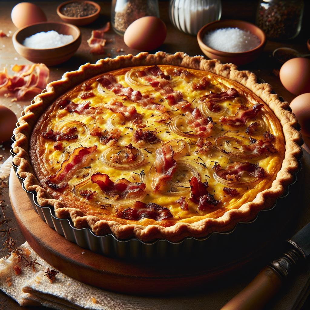 bacon and onion quiche