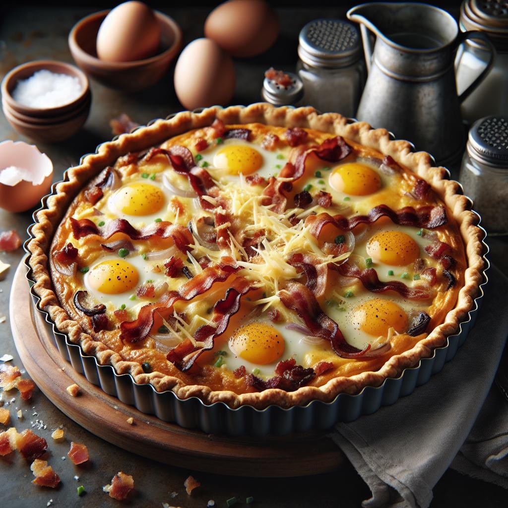 bacon and onion tart