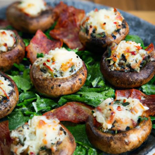 bacon and spinach stuffed mushrooms