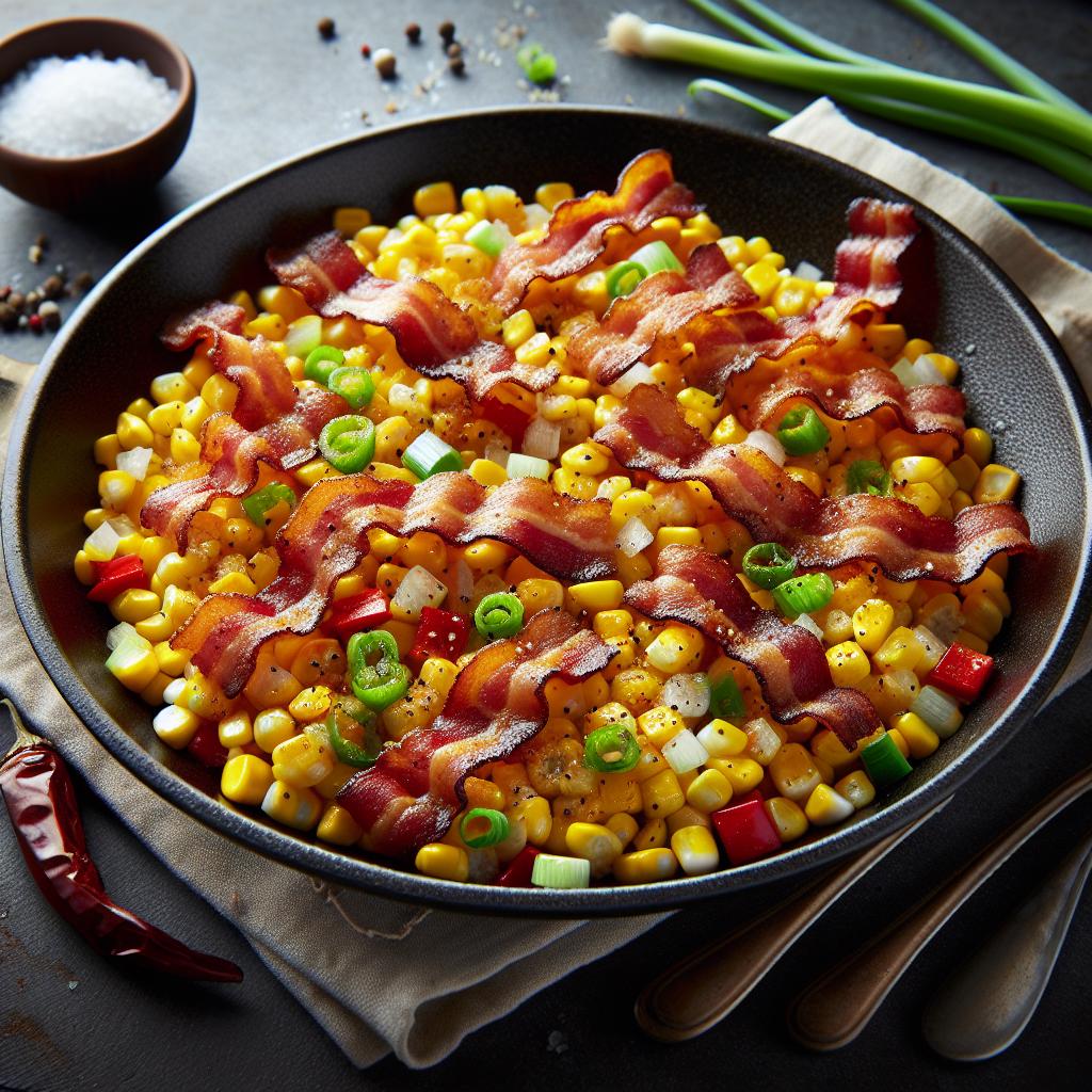 bacon fried corn