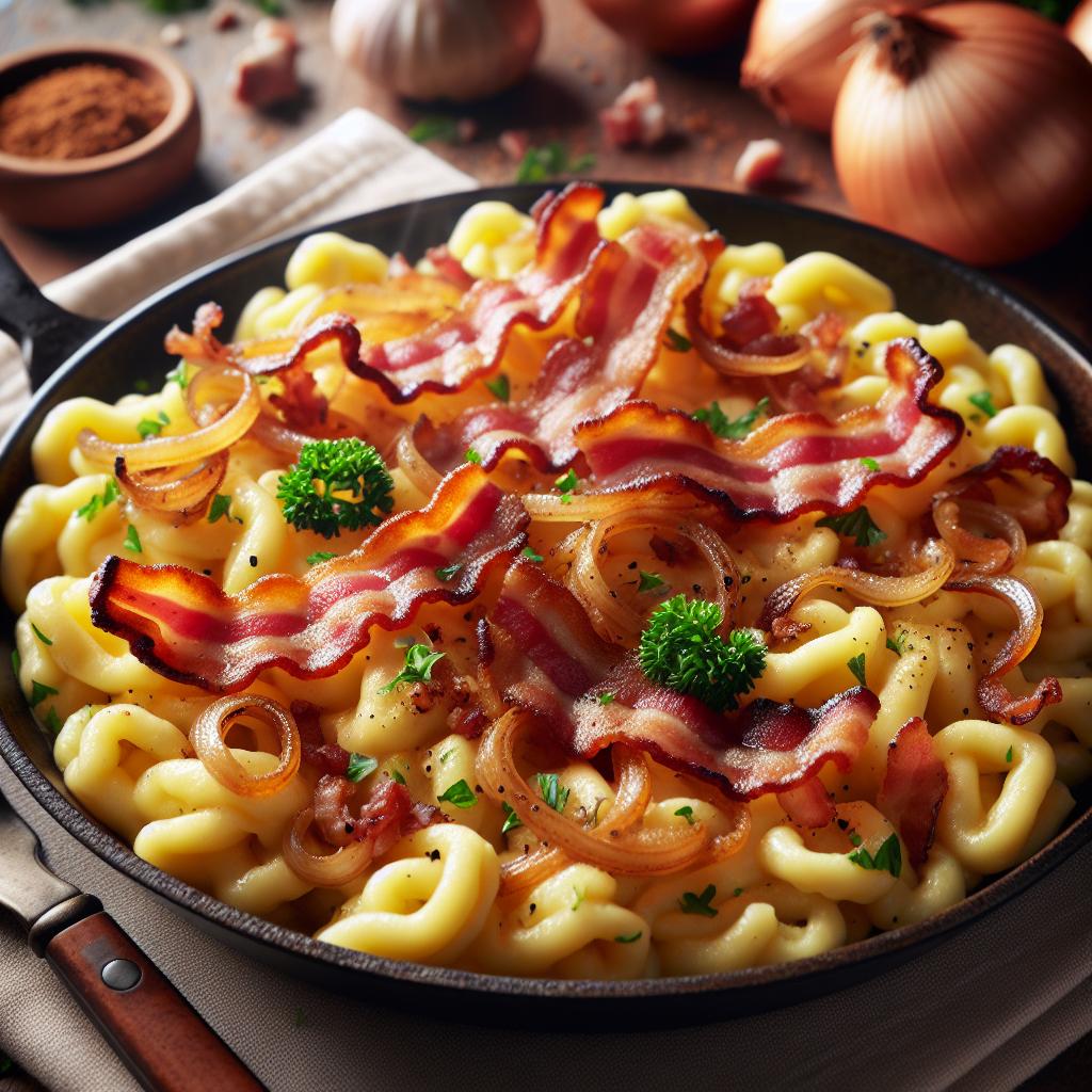 bacon onion spaetzle